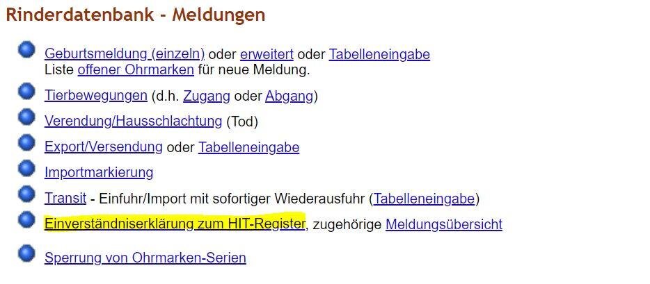 Einverständniserklärung zum HIT Register